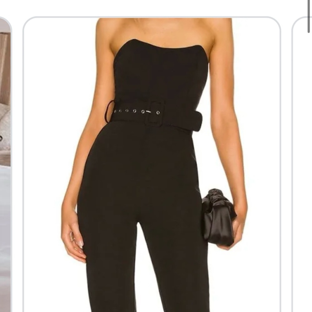 Elegant Black Strapless Jumpsuit
